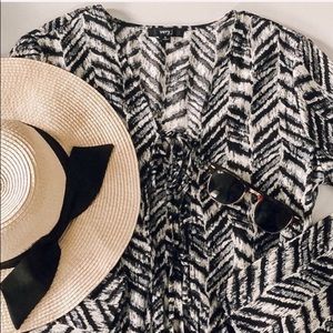 Very J Herringbone Romper in brown-2